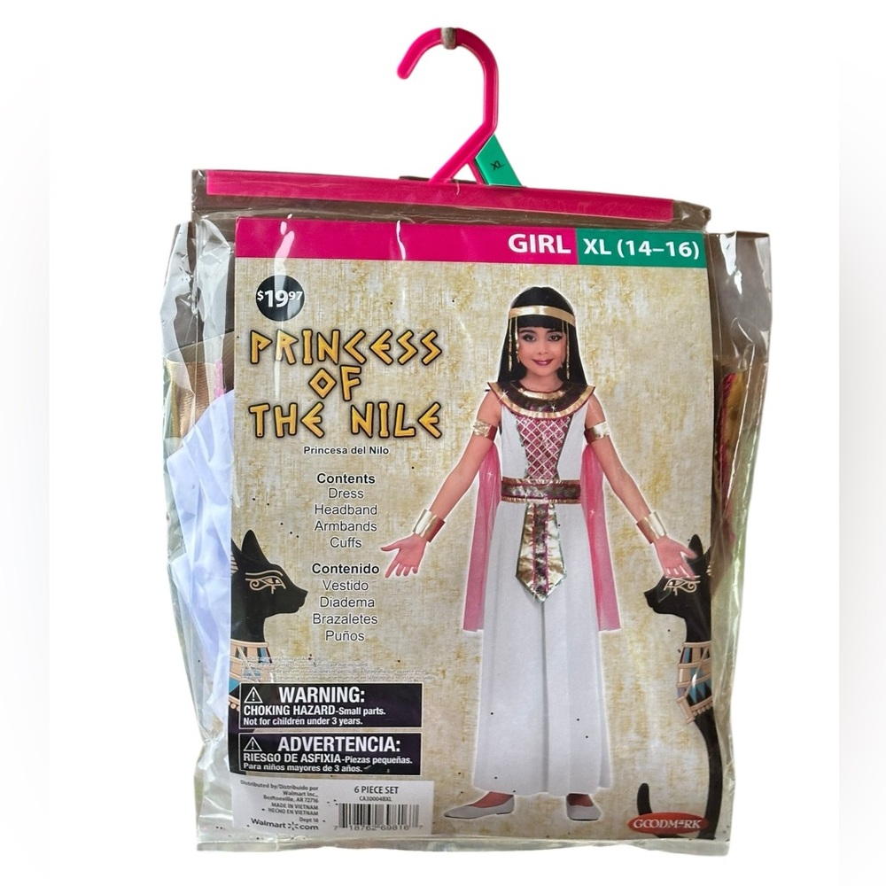 Halloween Princess Of The Niles Cleopatra Maxi Dress Costume Girls XL 14-16 NEW